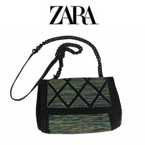 Zara Multi-Color Knit Crossbody/ Shoulder Bag
